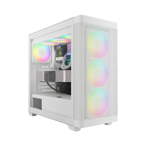 CASE GAMDIAS ATHENA M3 WHITE ARGB – MID TOWER | 4 FAN ARGB PWM | HỖ TRỢ E-ATX